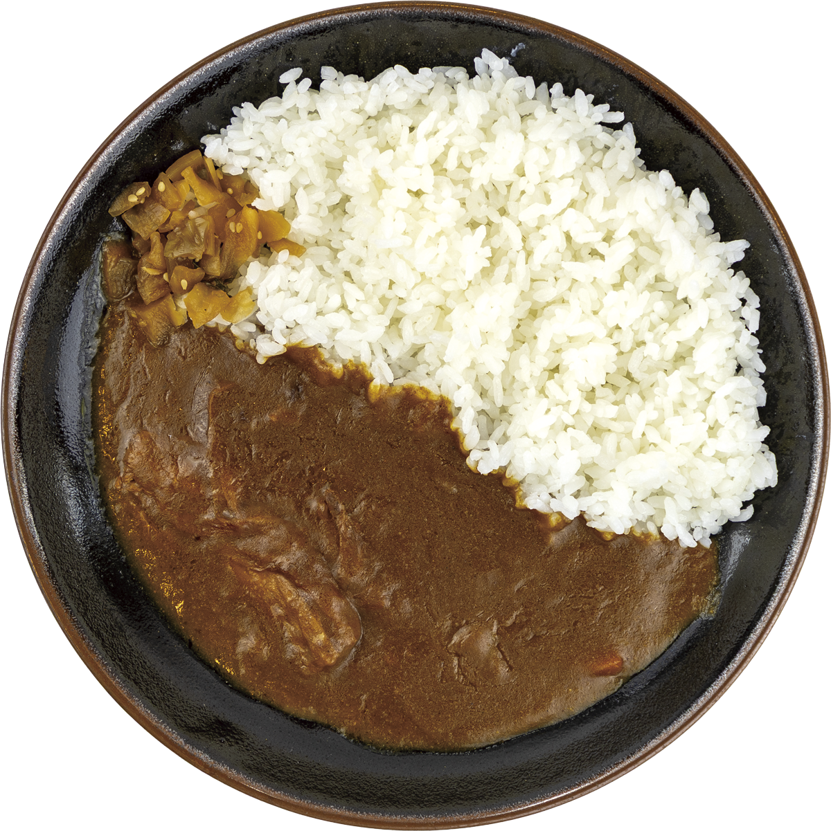 彩り野菜のコロコロ焼きカレー丼